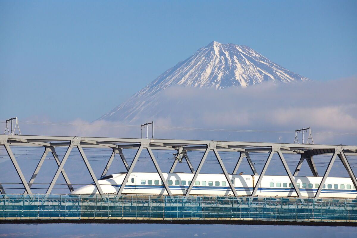 Tokaido Shinkansen en Mount Fuji