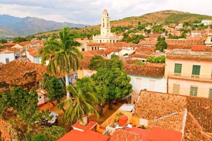 Authentieke huizen in de koloniale stad Trinidad