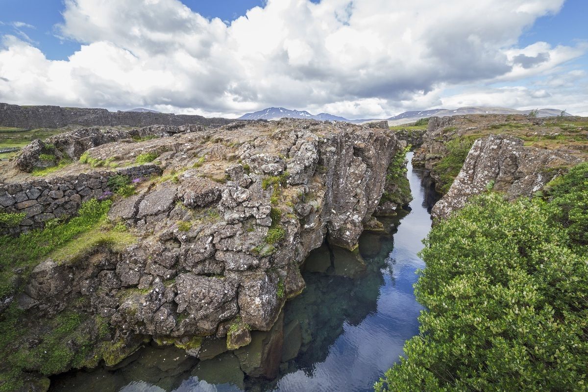 De Silfra kloof in Thingvellir National Park