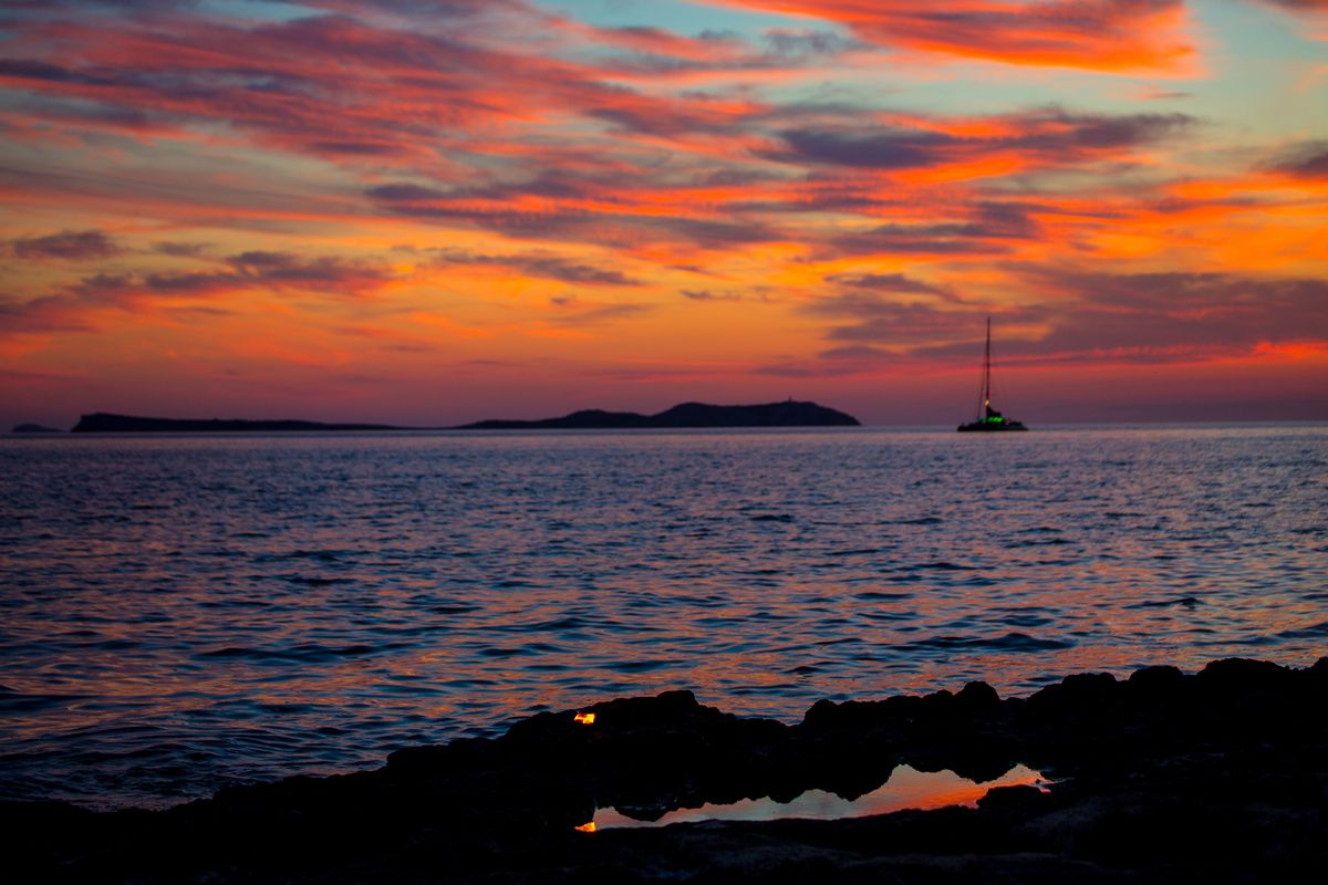Zonsondergang bij San Antonio