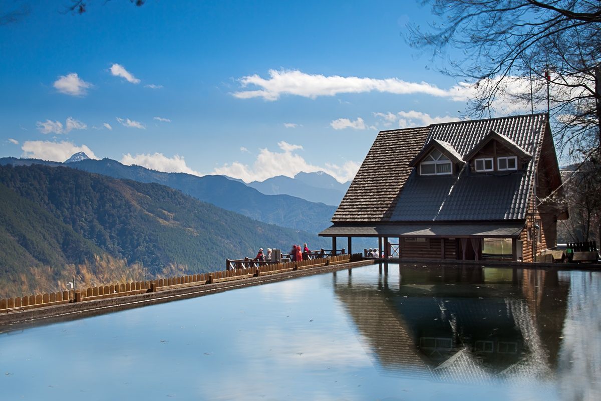 Berglandschap van Taichung in Taiwan