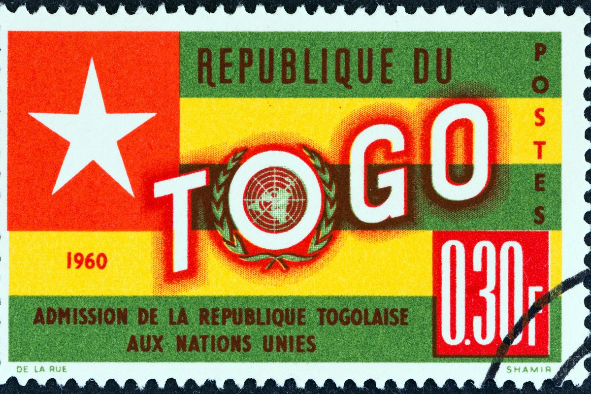 Postzegel uit 1960: toelating van Togo tot de VN