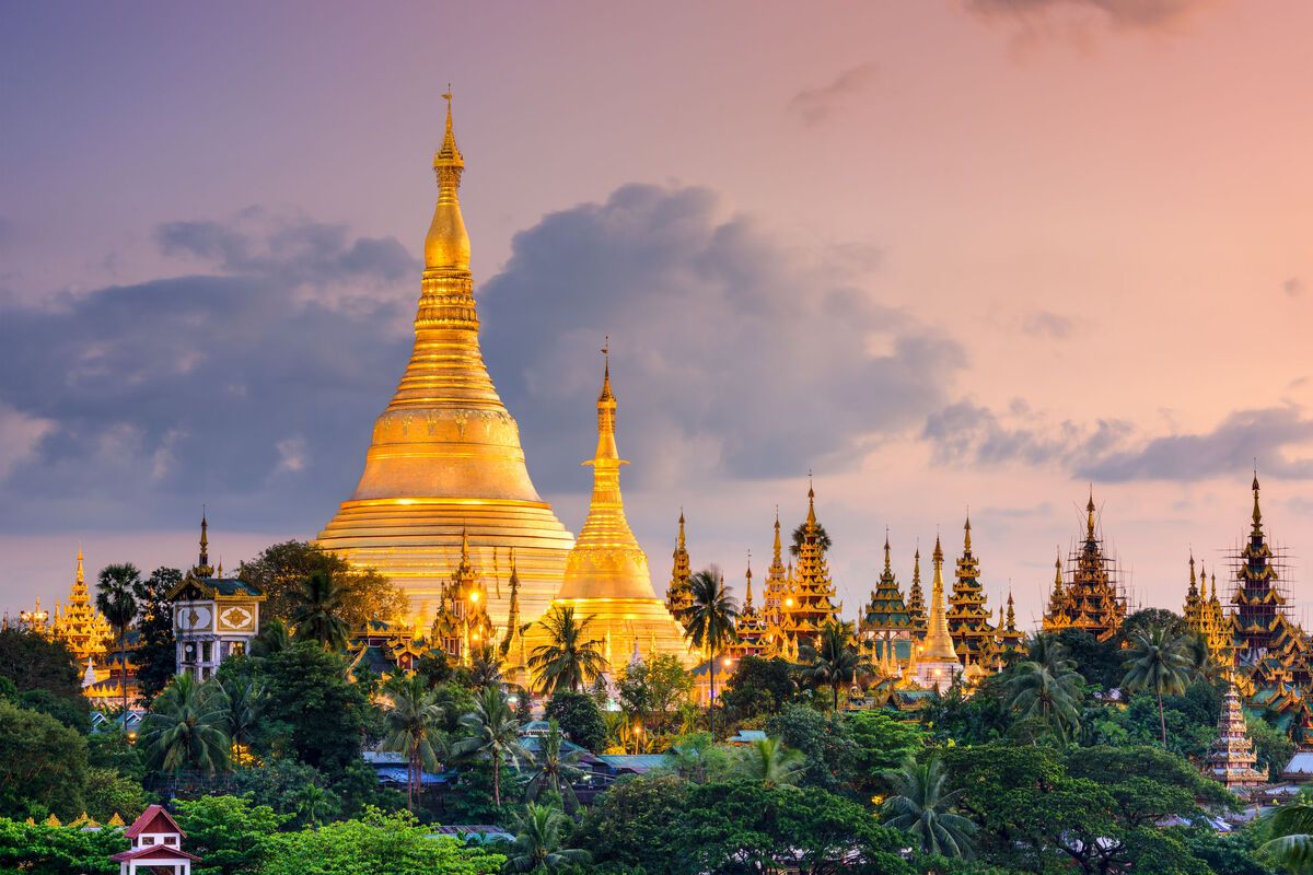 Uitzicht op de Shwedagon Pagoda