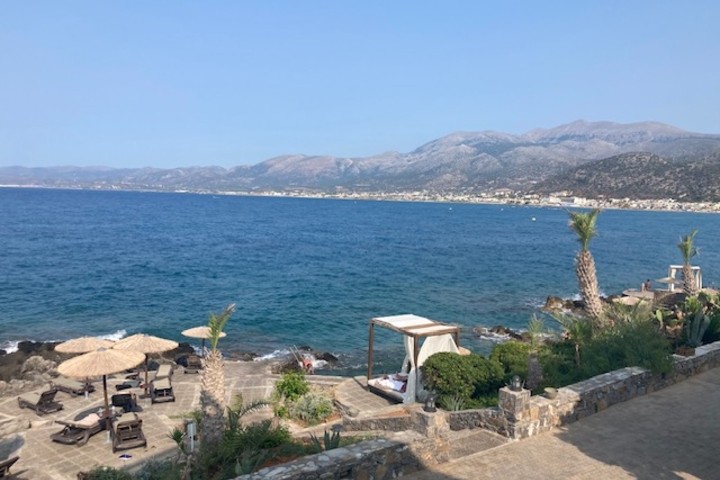 Uitzicht vanaf strand