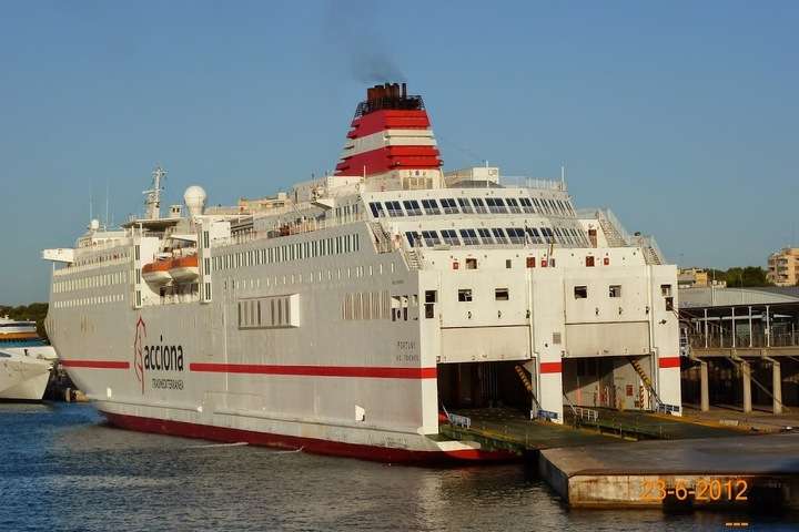 De ferry voor de overtocht naar Mallorca