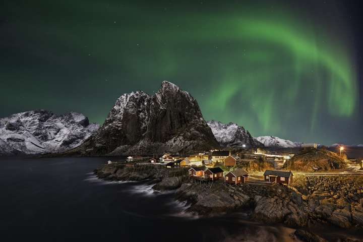 Noorderlicht bij de Lofoten
