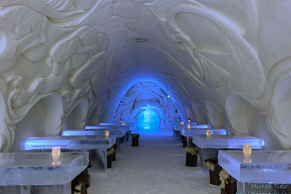 Het sneeuwkasteel in Kemi