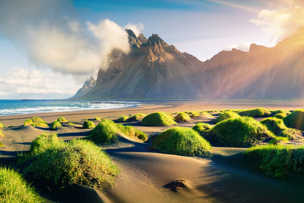 Stokksnes in de zomer