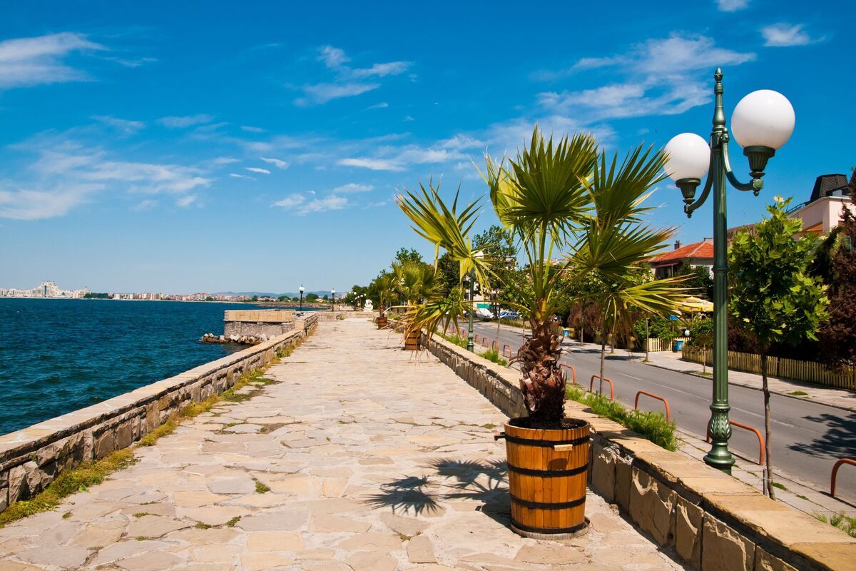 Kustlijn Pomorie Bulgarije