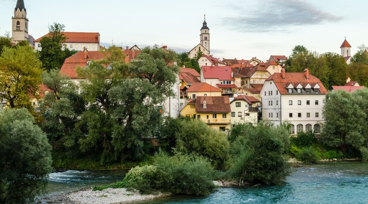 Stadsbeeld Kranj - Sloveni