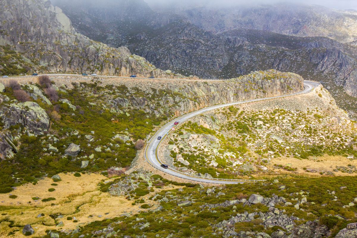 Bergweg door de Serra de Estrela