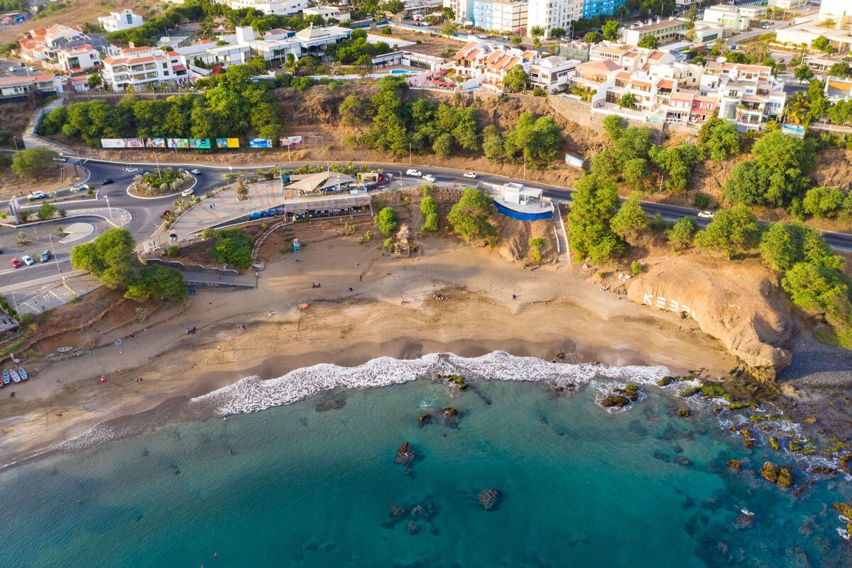 De hoofdstad Praia op Santiago