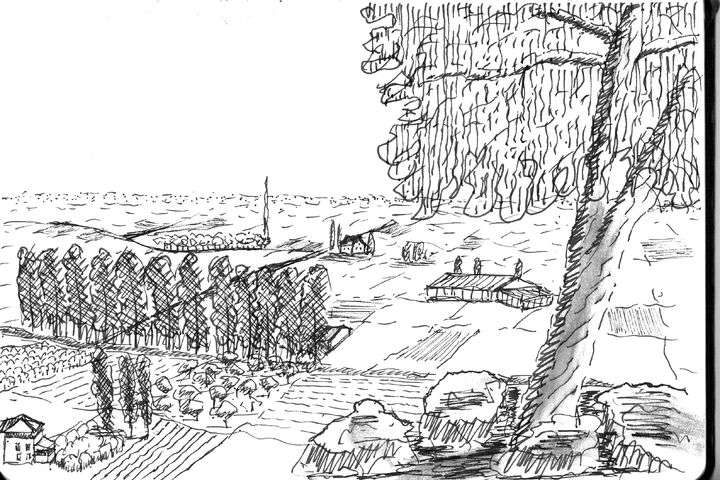 Priëne vlakte, tekening J. Meeus