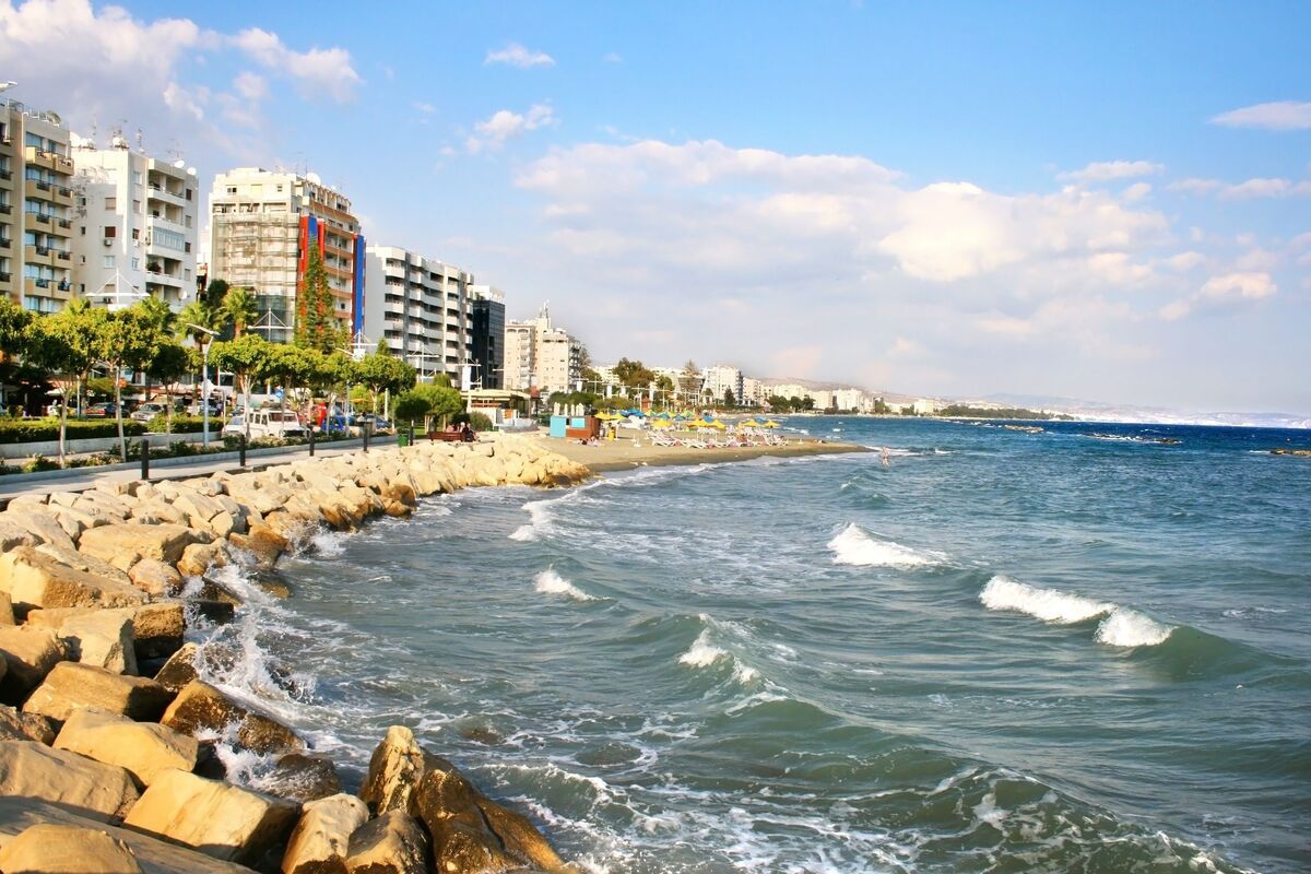 Strand Limassol, badplaats Cyprus