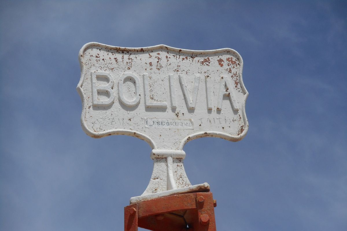 De grens tussen Chili en Bolivia