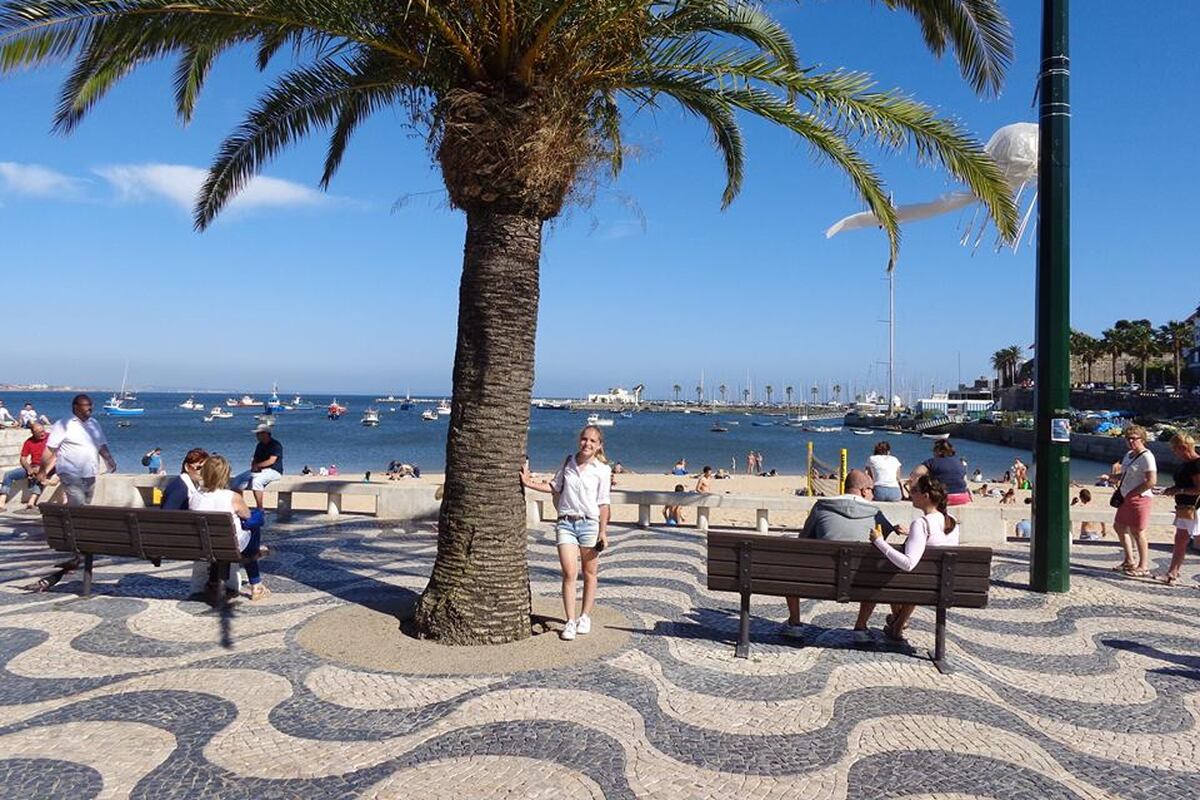 De mooie vloer in Cascais