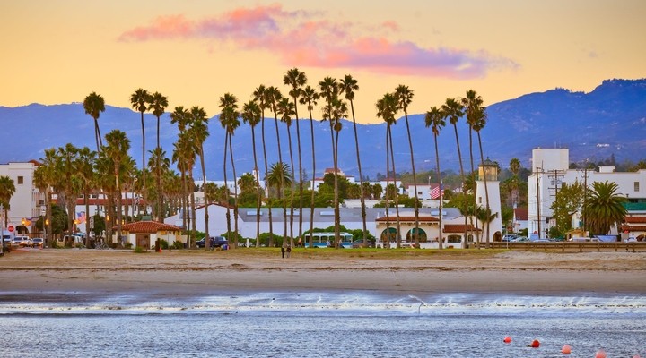 Strand van Santa Barbara, Californi