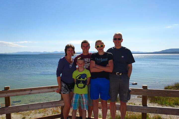 Met het gezin in Yellowstone