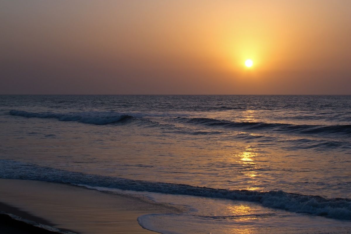 Zonsondergang in Gambia