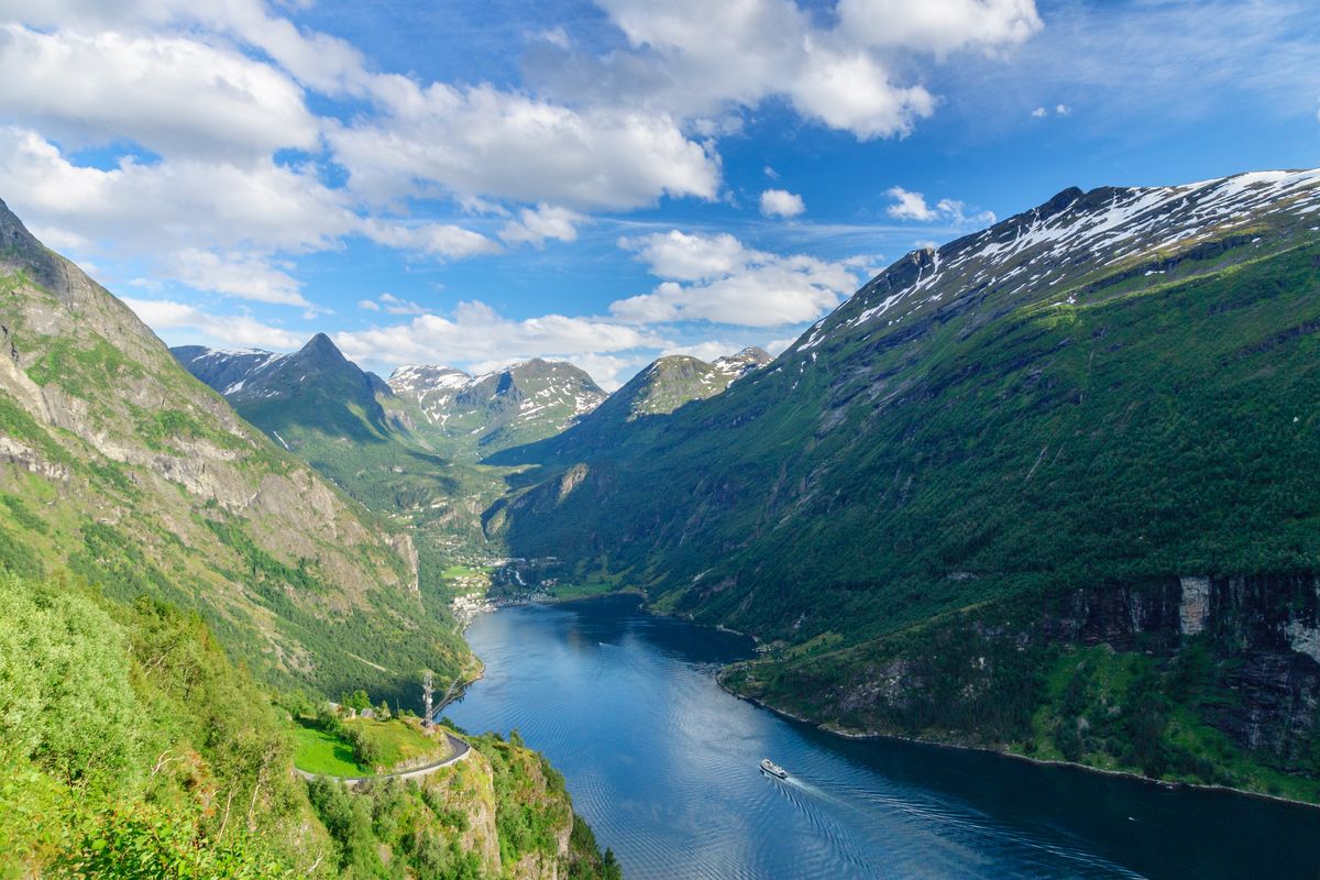 Het prachtige Geirangerfjord in Noorwegen 