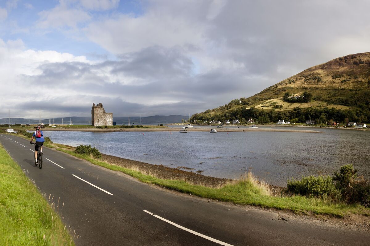 Fietsen langs de kust in Schotland
