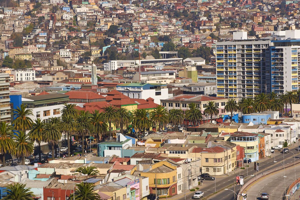 Gebouwen havenstad Valpara�so