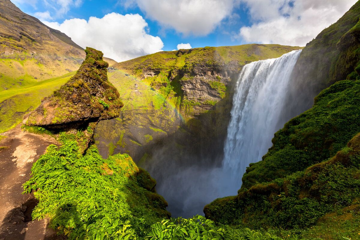 De prachtige Skógafoss waterval