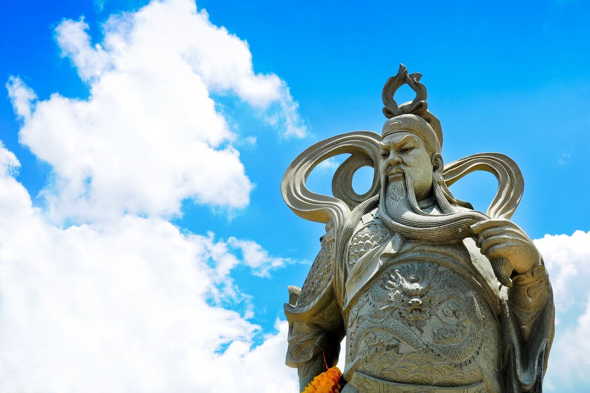 Stenen beeld van Guan Yu