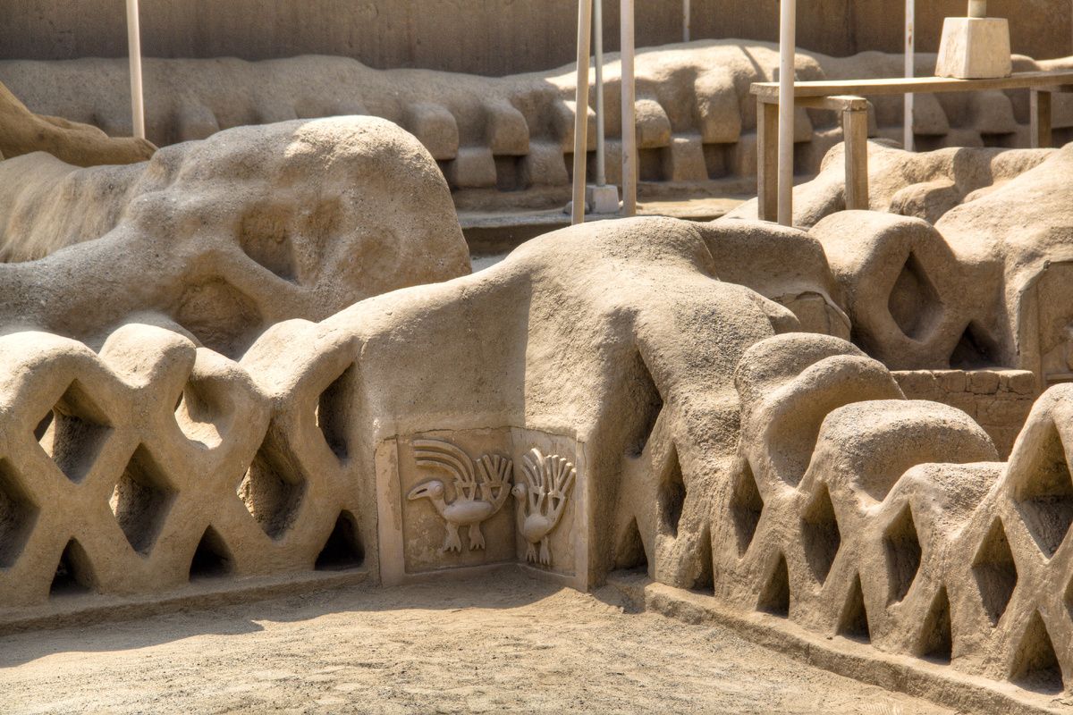 Wanden van de Chan Chan ru&iuml;nes 