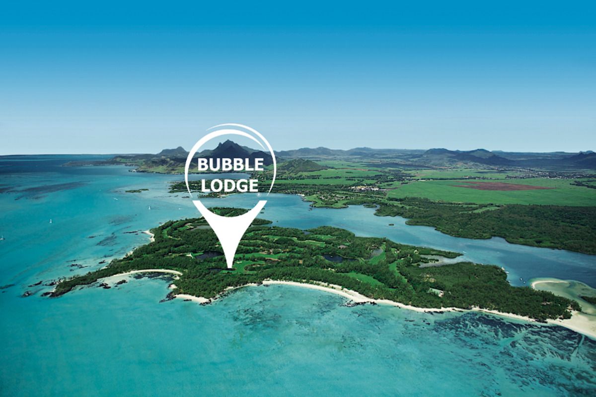 Locatie Bubble Lodge gelegen op het golf-eiland Ile aux Cerfs