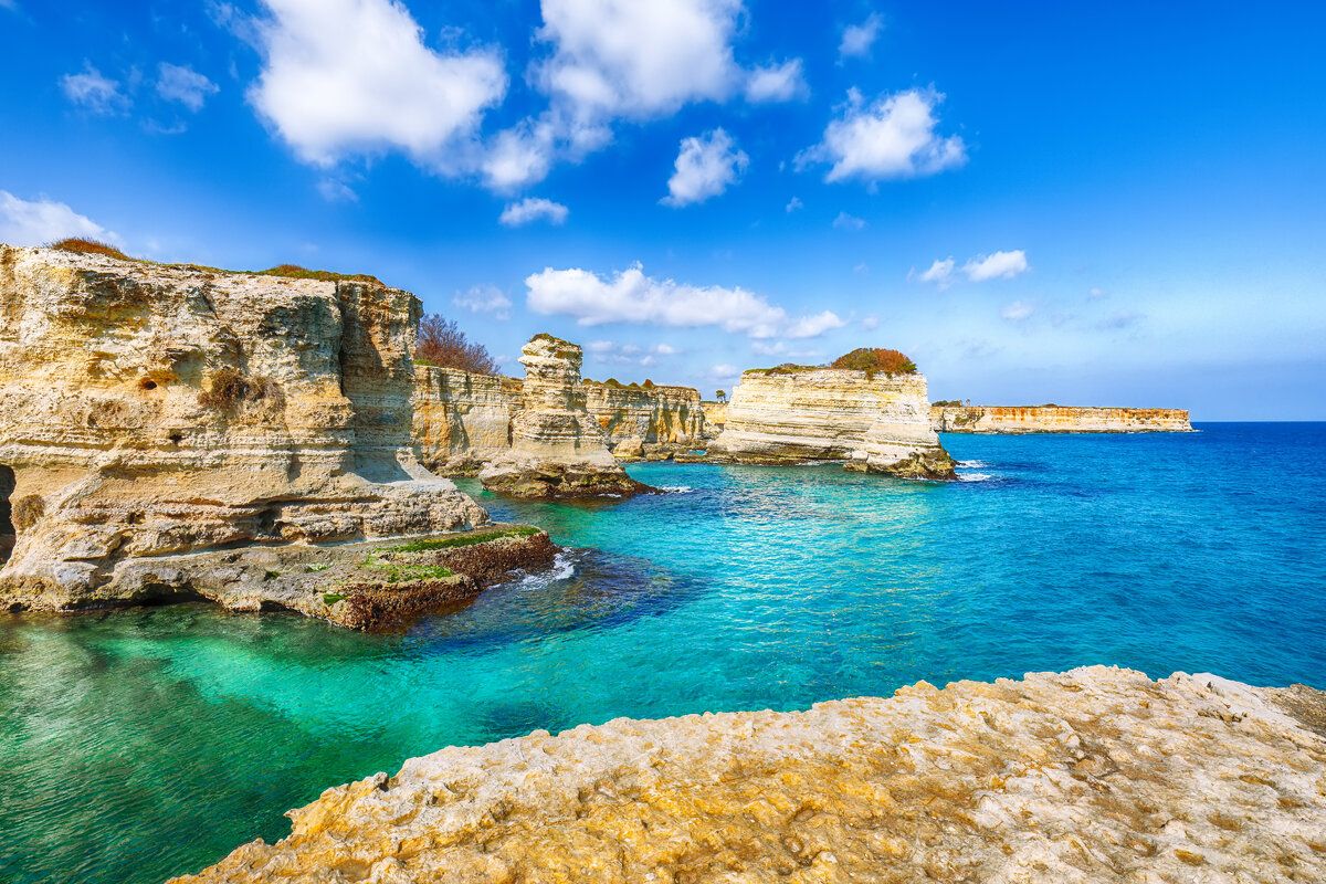 Een van de mooiste baaien langs de kust tussen Lecce en Otranto