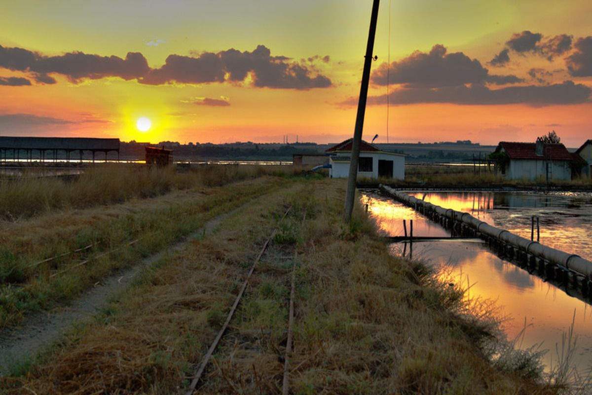 Zonsondergang Burgas Bulgarije