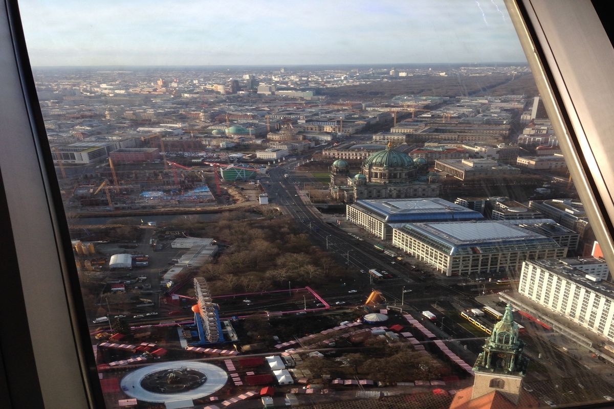 Uitzicht Fernseturm Berlijn Duitsland