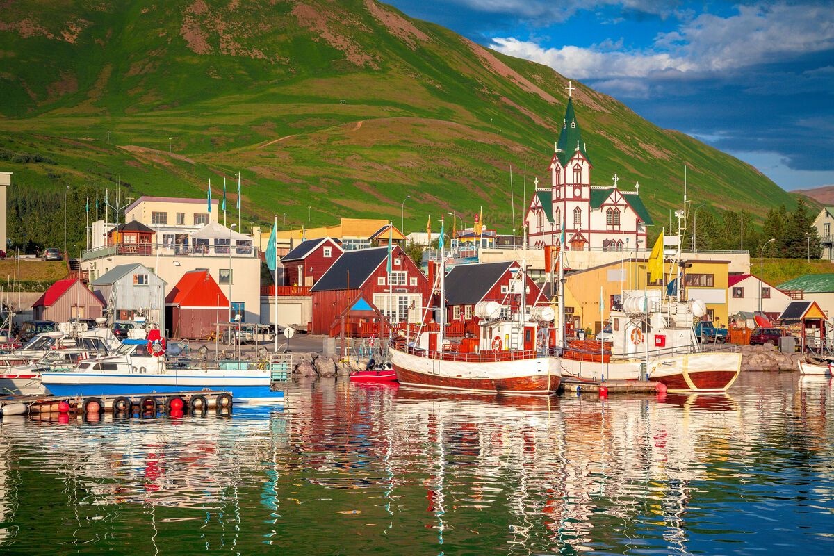 Husavik is de walvishoofdstad van IJsland