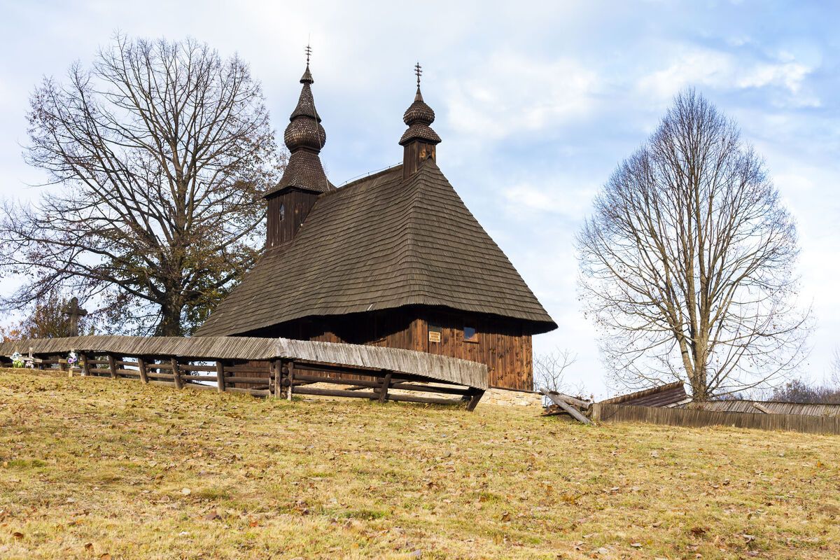 Houten kerk, Hrabova Roztoka, Slowakije