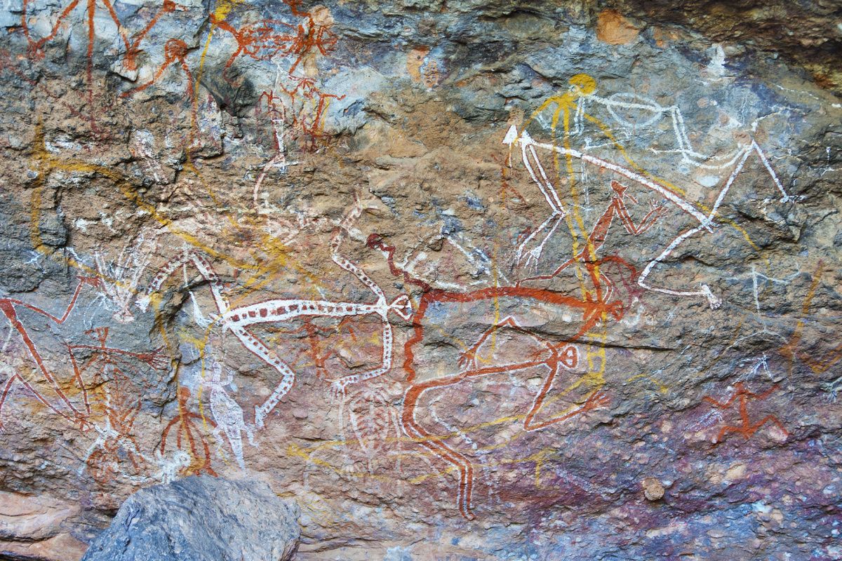 Aboriginal rotstekeningen in Kakadu National Park