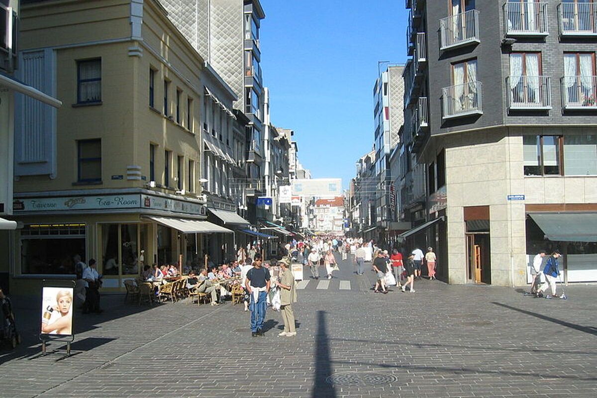 Winkelstraat Oostende, Belgie