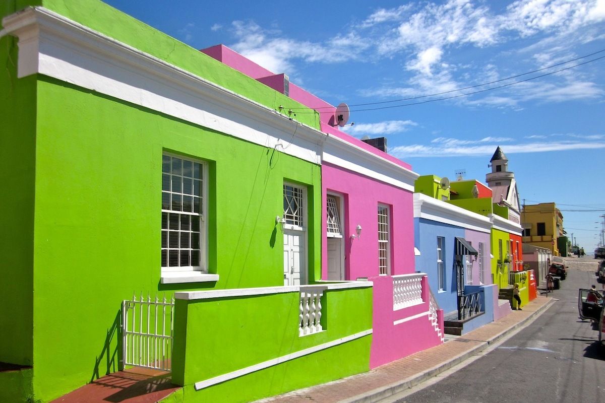 Gekleurde huisjes in Bo Kaap