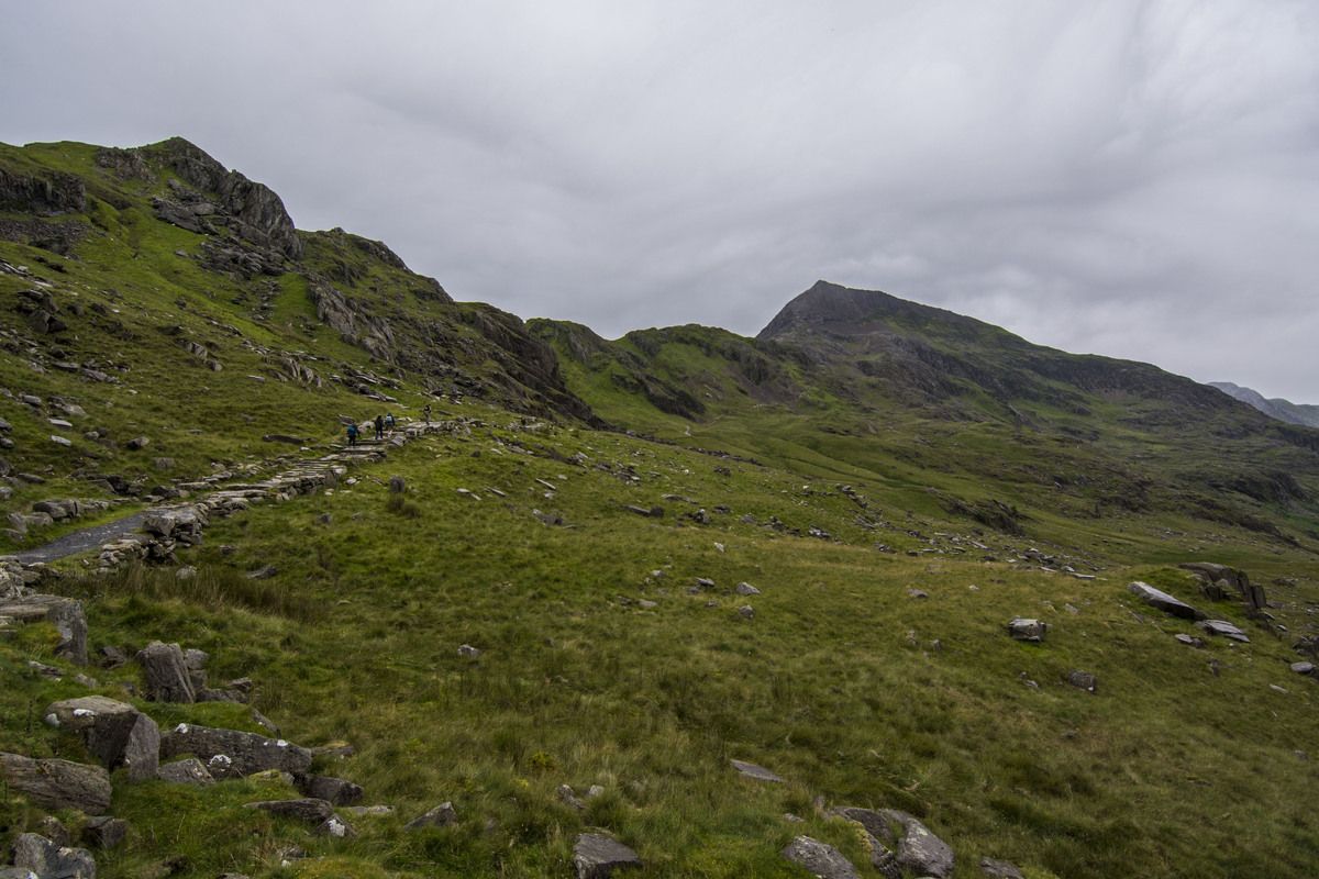 De Pyg Track naar de top van Mount Snowdon,