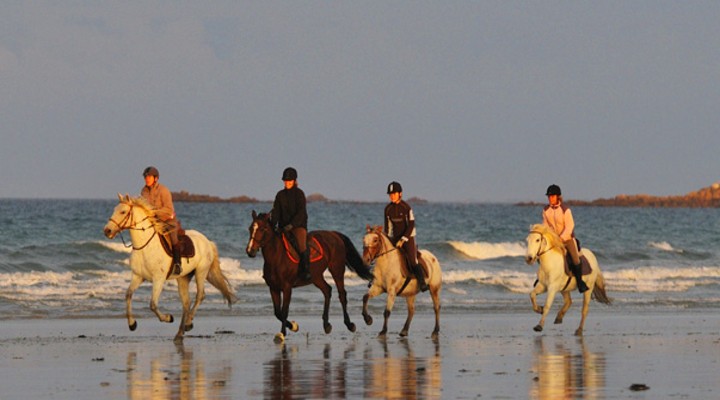 Paardrijden op het strand