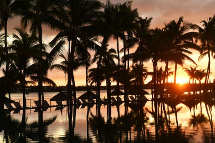 De prachtige zonsondergang