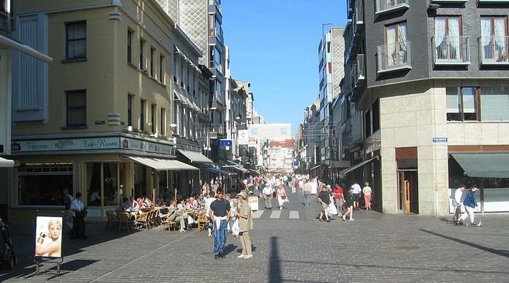 Winkelstraat Oostende, Belgie