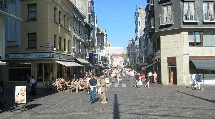 Winkelstraat Oostende, Belgie