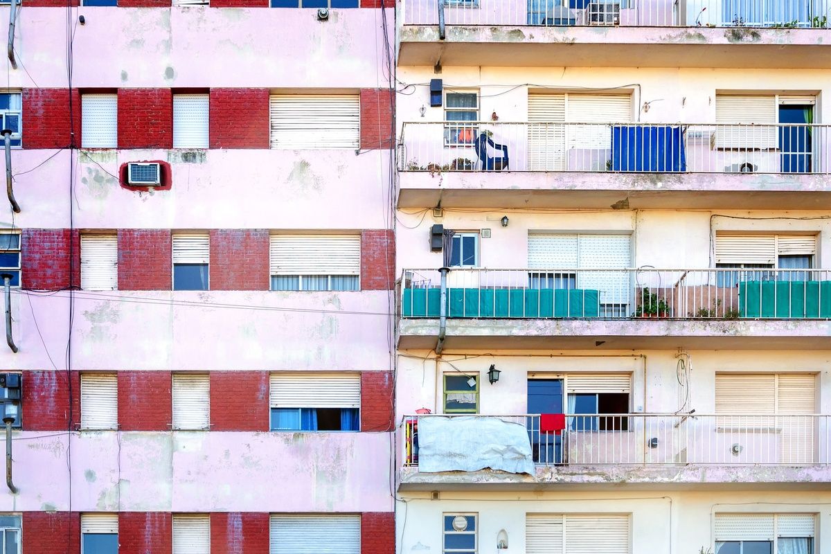 Twee flatgebouwen in Buenos Aires