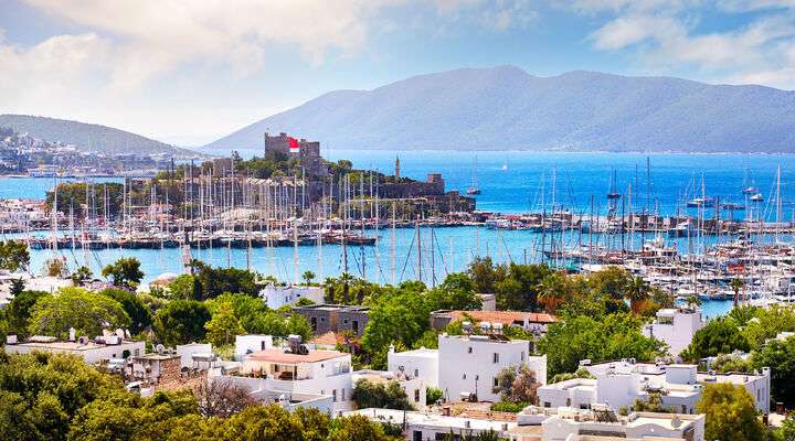 Bodrum aan de kust van Turkije