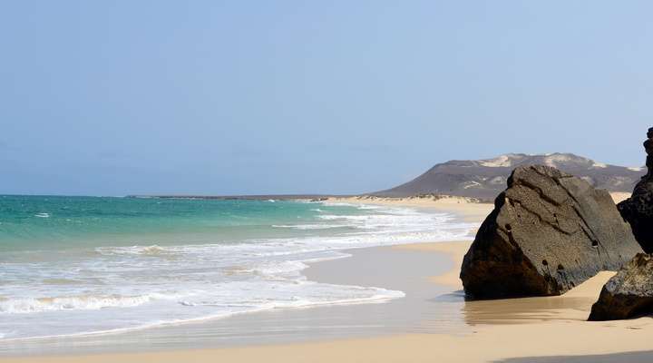 Een van de stranden op Boa Vista