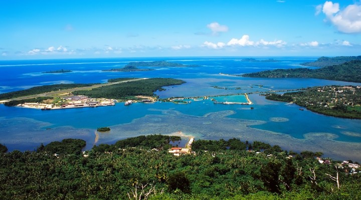 Landschap en zee Micronesia