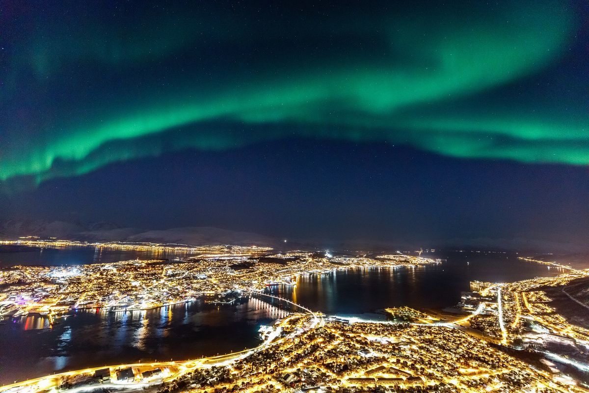 Noorderlicht boven Troms