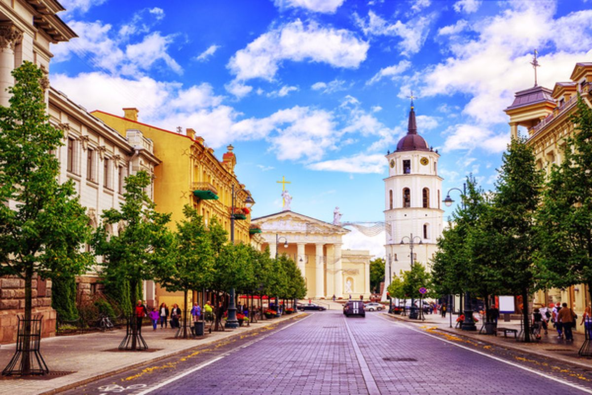 het middeleeuwse centrum van Vilnius