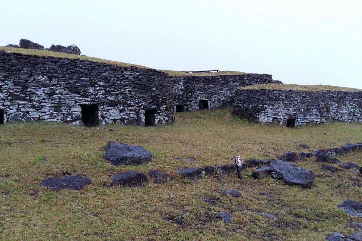 De woningen van de Rapa Nui